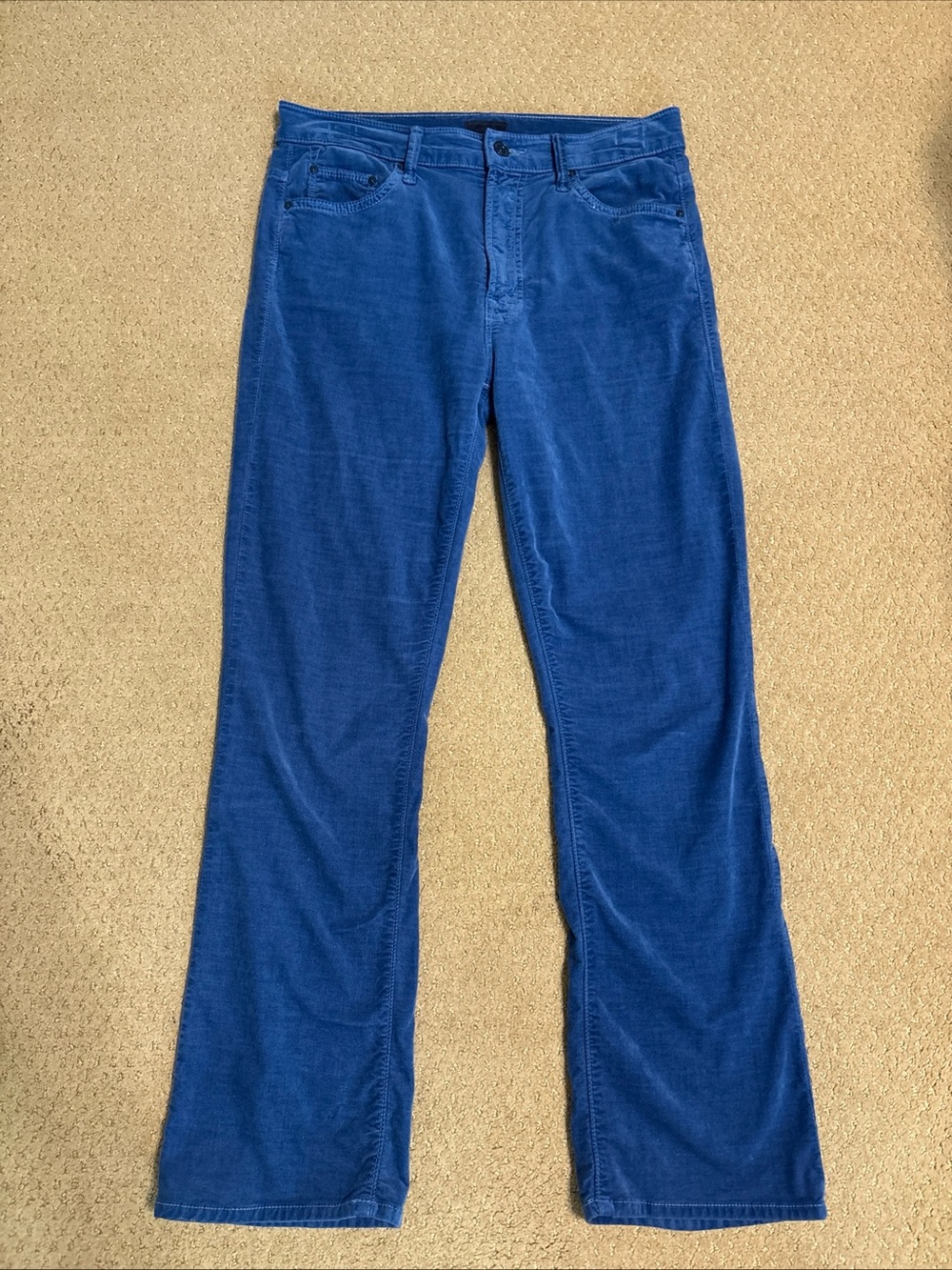 MOTHER Women Size 28 Royal Blue Corduroy Bootcut Jeans